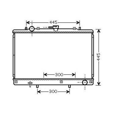 Desenho Radiador Mitsubishi L200/Strakar/Pajero