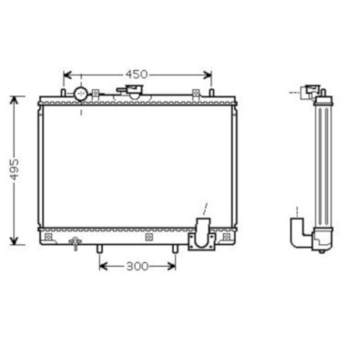 Radiador Mitsubishi L200 K74T 2.5TD/Strakar