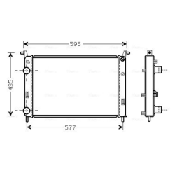 Radiador Fiat Strada 1.9D / Palio 1.9 JTD