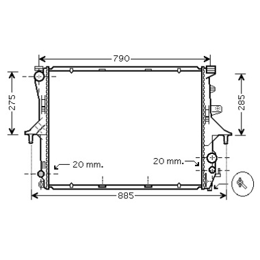 Radiador Audi Q7/Porsche Cayenne/VW Touareg