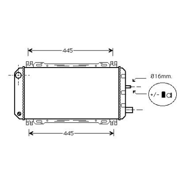Radiador Ford Fiesta MK1/MK2 1.6D