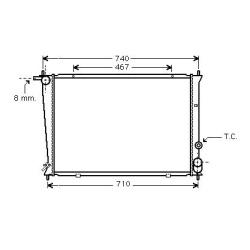 Radiador Hyundai H1 2.5TD 98-