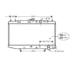 Radiador Honda Civic IV 1.3/1.4/1.5/1.6 88-92